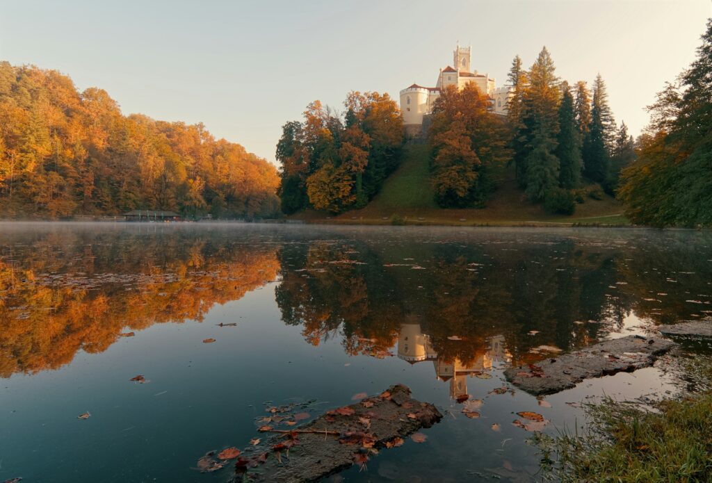 Trakošćan Castle in Croatia, county hrvatsko zagorje